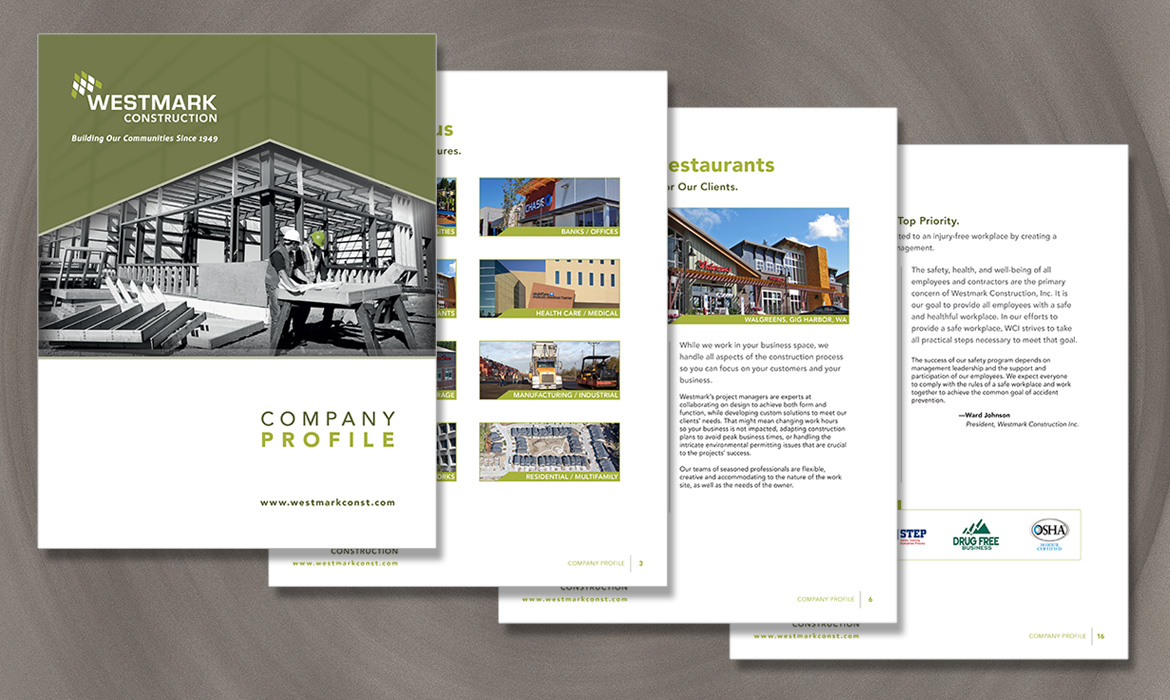 Westmark Construction company profile design